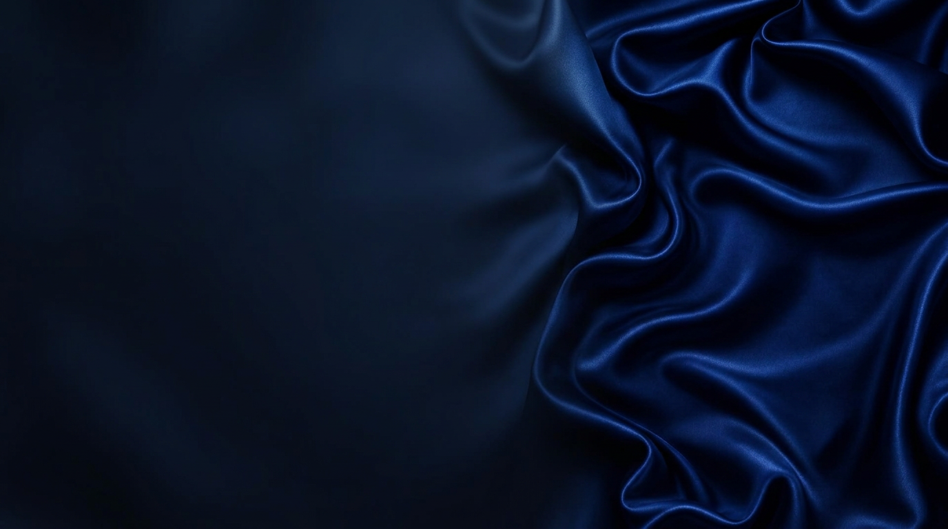 Dark blue silk with soft, elegant folds